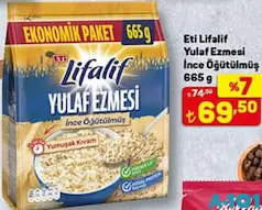 ETİ LİFALİF YULAF EZMESİ İNCE ÖĞÜTÜLMÜŞ 665 G fiyat ve kampanya bilgisi